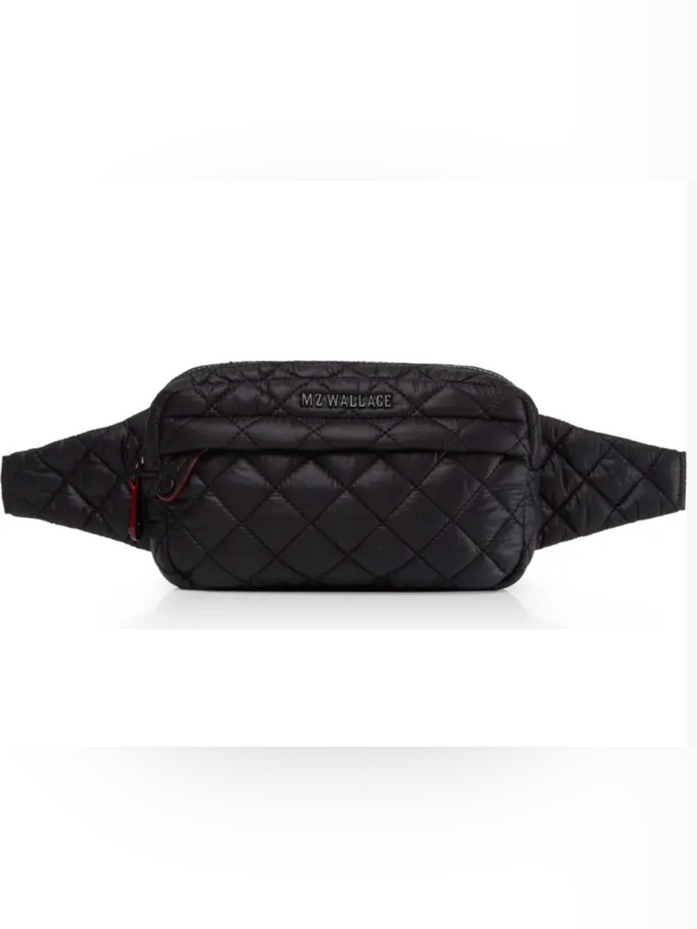 MZ Wallace Black Nylon Quilted Metro Belt Bag